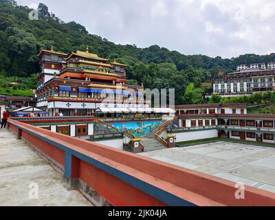 17 juin 2022, Gangtok, Sikkim, Ranka (Lingdum ou Pal Zurmang Kagyud), Temple d'Or, Monastère à Gangtok. Banque D'Images