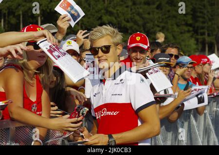 Marcus Ericsson - Sauber F1 Team - Formule 1 Grand Prix Belge 2018 - défilé des fans Banque D'Images