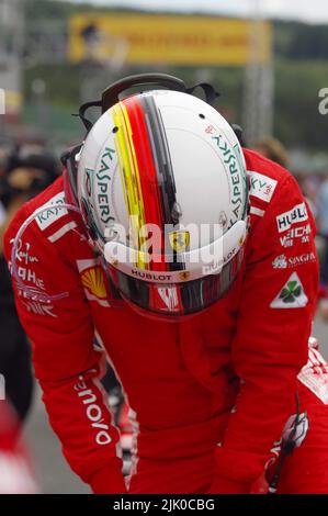 Sebastian Vettel - Ferrari SF71H - Grand Prix de Belgique 2018 Banque D'Images