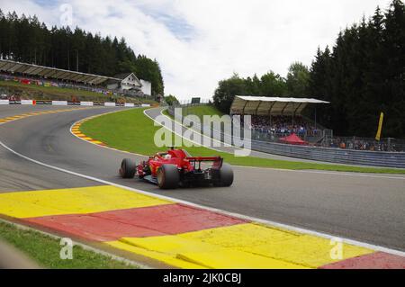 Sebastian Vettel - Ferrari SF71H - Grand Prix de Belgique 2018 Banque D'Images