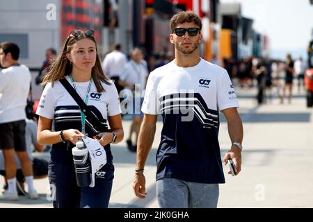 Mogyorod, Hongrie. 28th juillet 2022. GASLY Pierre (fra), Scuderia AlphaTauri AT03, portrait pendant la Formule 1 Aramco Magyar Nagydij 2022, Grand Prix de Hongrie 2022, 12th tour du Championnat du monde de Formule 1 de la FIA 2022 de 28 juillet à 31, 2022 sur la Hungaroring, à Mogyorod, Hongrie - photo DPPI crédit: DPPI Media/Alamy Live News Banque D'Images