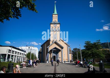 La cathédrale de Tromsø à Tromsø, Norvège Banque D'Images