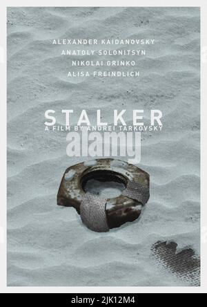 Stalker - film Poster (russe: Ста́лкер, 1979 film d'art de science-fiction soviétique réalisé par Andrei Tarkovsky écrit par Arkady et Boris Strugatsky Banque D'Images