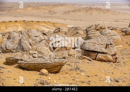 Torysh (la Vallée des balles), Shetpe, Mangystau, Kazakhstan, Asie centrale, Asie Banque D'Images