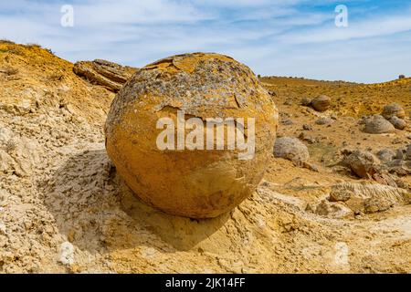 Billes de pierre, Torysh (la Vallée des balles), Shetpe, Mangystau, Kazakhstan, Asie centrale, Asie Banque D'Images