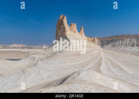 Bozzhira Canyon, plateau d'Ustyurt, Mangystau, Kazakhstan, Asie centrale, Asie Banque D'Images