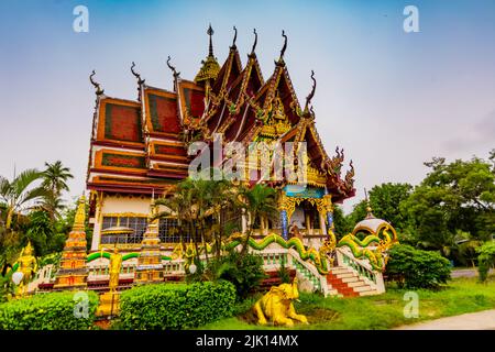 Wat Laem Suwannaram, Koh Samui, Thaïlande, Asie du Sud-est, Asie Banque D'Images