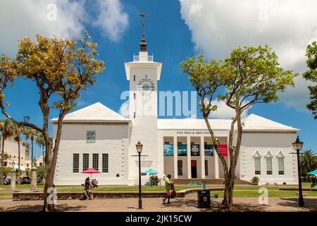 Hôtel de ville et centre des arts, Hamilton, Bermudes, Atlantique, Amérique centrale Banque D'Images