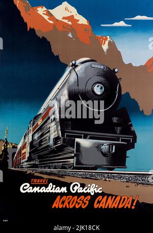 VOYAGEZ DANS LE PACIFIQUE CANADIEN À TRAVERS LE CANADA! 1951. Banque D'Images