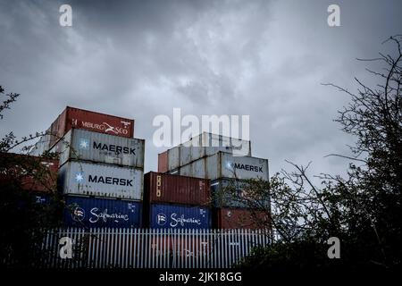 Les quais au port de Felixstowe Banque D'Images