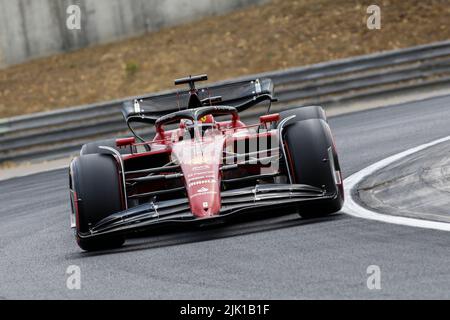Magyorod, Hongrie. 29th juillet 2022. Magyorod, Hongrie. 29 juillet 2022. Formule 1 Grand Prix de Hongrie à Hungaroring, Hongrie. Photo: #16 Charles Leclerc (mon) de Ferrari lors de la première séance de pratique crédit: Piotr Zajac/Alamy Live News Banque D'Images