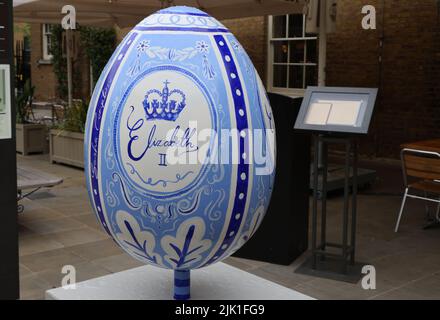 Décorations pour le Jubilé de platine de la reine Elizabeth à Londres Banque D'Images