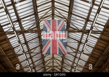 Décorations pour le Jubilé de platine de la reine Elizabeth à Londres Banque D'Images