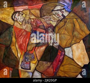 Agony, Egon Schiele, 1912, Neue Pinakothek, Munich, Allemagne, Europe Banque D'Images