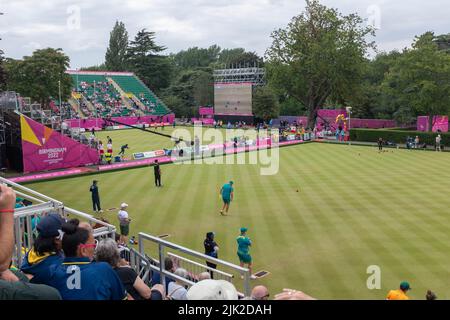 Commonwealth Games 2022, Birmingham Bowls Leamington Spa Banque D'Images