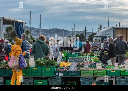 Journée du marché au front de mer de Wellington Banque D'Images