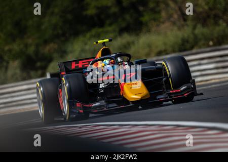 17 IWASA Ayumu (jpn), DAMS, Dallara F2, action lors de la ronde 10th du Championnat de Formule 2 de la FIA 2022, de 28 juillet à 31, 2022 sur le Hungaroring, à Mogyorod, Hongrie - photo: Diederik Van Der Laan/DPPI/LiveMedia Banque D'Images
