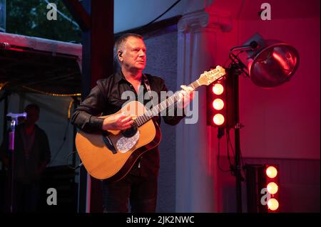 Glasgow, Royaume-Uni. 29th juillet 2022. Belinda Carlisle - nuits d'été au kiosque Kelvingrove Park Glasgow Écosse 29th juillet 2022 crédit : Glasgow Green à l'heure d'hiver/Alamy Live News Banque D'Images