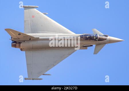 Exposition Eurofighter Typhoon de la Force aérienne italienne au RIAT 2022. Banque D'Images