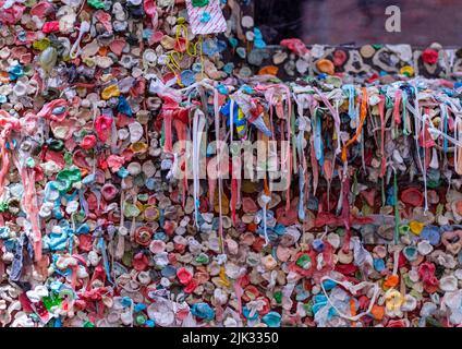 Mur de gomme à bulles dans la ville de Seattle Banque D'Images