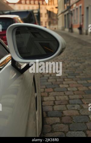 Rétroviseur de voiture Banque D'Images