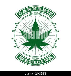 Cannabis - 100% naturel - Herbal Medicine - Weed Graph Banque D'Images