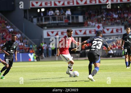 Oslo, Norvège, 30th juillet, Bruno Fernandes de Manchester United, crédit : Frode Arnesen/Alay Live News Banque D'Images