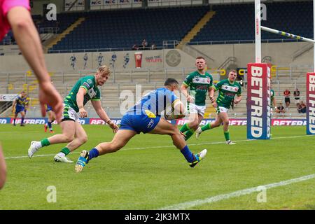 Leeds, Royaume-Uni. 30th juillet 2022. Essayez Londres lors du match de championnat Summer Bash Betfred entre London Broncos et Sheffield Eagles au stade Headingley, Leeds, Royaume-Uni, le 30 juillet 2022. Photo de Simon Hall. Utilisation éditoriale uniquement, licence requise pour une utilisation commerciale. Aucune utilisation dans les Paris, les jeux ou les publications d'un seul club/ligue/joueur. Crédit : UK Sports pics Ltd/Alay Live News Banque D'Images