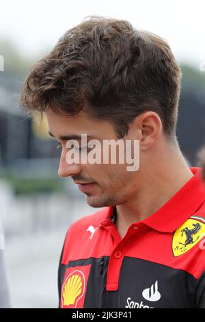 Magyorod, Hongrie. 30 juillet 2022. Formule 1 Grand Prix de Hongrie à Hungaroring, Hongrie. Photo : Charles Leclerc (mon) de Ferrari © Piotr Zajac/Alay Live News Banque D'Images