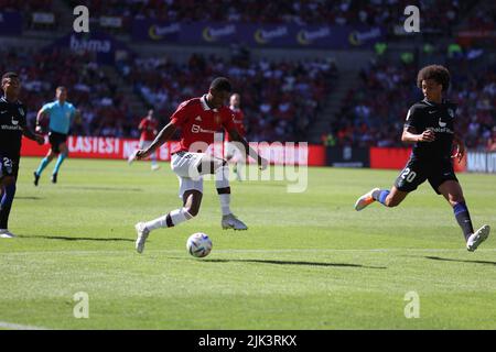 Oslo, Norvège, 30th juillet, Marcus Rashford de Manchester United, crédit : Frode Arnesen/Alay Live News Banque D'Images