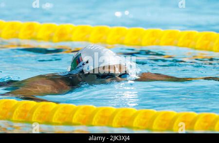 Birmingham, Royaume-Uni. Birmingham, Royaume-Uni. 30th juillet 2022. 29th juillet 2022; Sandwell Aquatic Centre, Birmingham, Midlands, Angleterre: Jour 2 des Jeux du Commonwealth 2022: Kumaren Naido (ZAM) pendant la chaleur 1 des hommes 100m Breasterke crédit: Action plus Sports Images/Alay Live News crédit: Action plus Sports Images/Alay Live News Banque D'Images