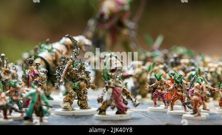 Chaos Space Marines Death Guard Painted Warhammer Figures Games Workshop © Clarissa Debenham / Alamy Banque D'Images