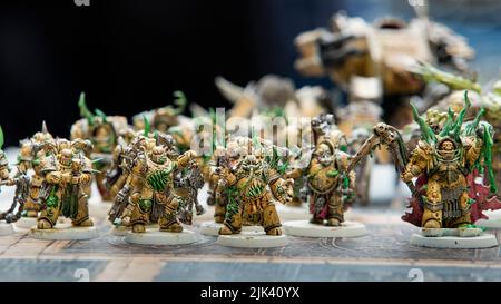 Chaos Space Marines Death Guard Painted Warhammer Figures Games Workshop © Clarissa Debenham / Alamy Banque D'Images