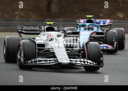 Mogyorod, Hongrie. 30th juillet 2022; The Hungaroring, Mogyoród, Hongrie: FIA Formule 1 Grand Prix, sessions de qualifications: Scuderia AlphaTauri, Yuki Tsunoda crédit: Action plus Sports Images/Alamy Live News Banque D'Images