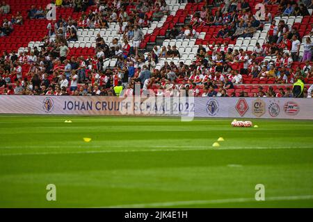 AMSTERDAM, 30-07-2022, Johan Cruyff Arena, Dutch Johan Cruijff Cup  Football, season 2022 / 2023, Ajax - PSV, during the match, Ajax player  Kenneth Taylor, PSV player Johan Bakayoko (Photo by Pro Shots/Sipa