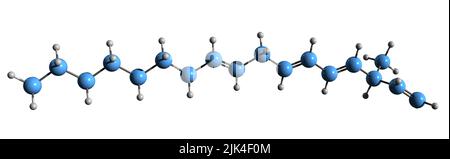 3D image de la formule squelettique de Falcarinol - structure chimique moléculaire du pesticide naturel isolé sur fond blanc Banque D'Images