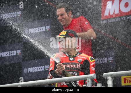 Autodrom MOST, MOST, République Tchèque, 30 juillet 2022, N°19 Alvaro Bautista ESP Ducati Panigale V4R ARUBA.IT Racing - Ducati pendant Prosecco DOC Tchèque Round 6 - Race1 - World Superbike - SBK Banque D'Images