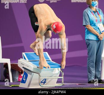 Birmingham, Royaume-Uni. 30th juillet 2022; Alexander Stadium, Birmingham, Midlands, Angleterre: Jour 2 des Jeux du Commonwealth 2022: Benjamin Proud (ENG) en compétition dans le Butterfly final 50m masculin crédit: Action plus Sports Images/Alamy Live News Banque D'Images