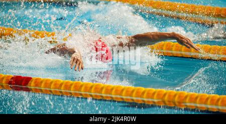 Birmingham, Royaume-Uni. 30th juillet 2022; Alexander Stadium, Birmingham, Midlands, Angleterre: Jour 2 des Jeux du Commonwealth 2022: Benjamin Proud (ENG) en compétition dans le Butterfly final 50m masculin crédit: Action plus Sports Images/Alamy Live News Banque D'Images