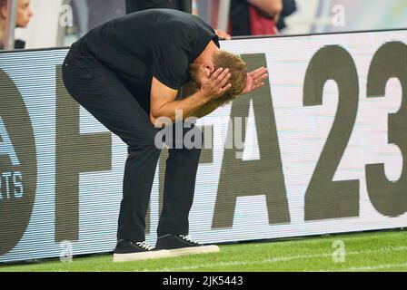 Leipzig, Allemagne. 30th juillet 2022. Entraîneur Julian Nagelsmann (FCB), chef d'équipe, entraîneur, entraîneur, asngry dans le match RB LEIPZIG - FC BAYERN MÜNCHEN DFL SUPERCUP, 1. Ligue allemande de football, on Leipzig, saison 30 juillet 2022 2022/2023 © Peter Schatz / Alamy Live News crédit: Peter Schatz/Alamy Live News Banque D'Images