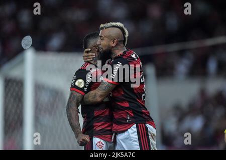 Rio de Janeiro, Brésil. 30th juillet 2022. RJ - Rio de Janeiro - 07/30/2022 - BRAZILIAN A 2022, FLAMENGO X ATLETICO-GO - jouer du match photo: Thiago Ribeiro/AGIF/Sipa USA crédit: SIPA USA/Alay Live News Banque D'Images