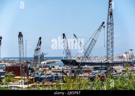 Site de Blaste d'explosion du port de Beyrouth - août 2022 Banque D'Images