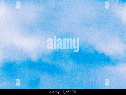 Aquarelle bleue douce, encre, texture arrière abstraite. Espace de copie pour la bannière, l'affiche, le fond. Texture aquarelle haute résolution. Il y en a Banque D'Images