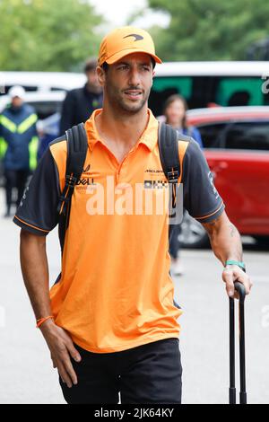 Magyorod, Hongrie. 31 juillet 2022. Formule 1 Grand Prix de Hongrie à Hungaroring, Hongrie. Photo : Daniel Ricciardo (AUS) de McLaren © Piotr Zajac/Alamy Live News Banque D'Images