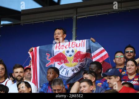 Harrison, NJ, États-Unis. 31st juillet 2022. (SPO) Red Bull contre Barcelone dans un match amical. 30 juillet 2022, New Jersey, Etats-Unis: Un match de football amical entre Barcelone d'Espagne et Red Bull- New York à la Red Bull Arena du New Jersey avec une capacité de vente. Barcelone a gagné le jeu 2-0, avec des buts de Ousmane Dembele et Memphis Depay.Credit: Jose Francisco/TheNews2 (Credit image: © Jose Francisco/TheNEWS2 via ZUMA Press Wire) Credit: ZUMA Press, Inc./Alay Live News Banque D'Images