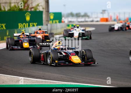 05 LAWSON Liam (nzl), Carlin, Dallara F2, action pendant la ronde 10th du Championnat de Formule 2 de la FIA 2022, de 28 juillet à 31, 2022 sur la Hungaroring, à Mogyorod, Hongrie - photo Joao Filipe / DPPI Banque D'Images