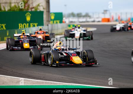05 LAWSON Liam (nzl), Carlin, Dallara F2, action lors de la ronde 10th du Championnat de Formule 2 de la FIA 2022, de 28 juillet à 31, 2022 sur le Hungaroring, à Mogyorod, Hongrie - photo: Joao Filipe / DPPI/DPPI/LiveMedia Banque D'Images