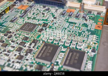 Carte électronique principale en gros plan Banque D'Images