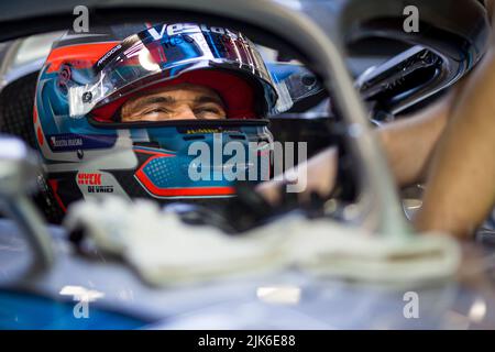 Londres, Royaume-Uni. 31st juillet 2022. Londres, Royaume-Uni. 31st juillet 2022. DE VRIES Nyck (nld), Mercedes-EQ Silver Arrow 02, cockpit de portrait lors de l'ePrix de Londres 2022, réunion 9th du Championnat du monde de Formule E de la FIA ABB 2021-22, sur l'Excel de Londres de 30 juillet à 31, à Londres, Royaume-Uni - photo Clément Luck/DPPI crédit: DPPI Media/Alay Live News crédit: DPPI Media/Alamy Live News Banque D'Images