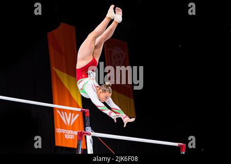 BIRMINGHAM, ROYAUME-UNI. 30th juillet 2022. Sofia Micallef (WAL) pendant la gymnastique artistique de Birmingham 2022 - Jeux du Commonwealth à l'arène de Birmingham samedi, 30 juillet 2022 à BIRMINGHAM, ROYAUME-UNI. Credit: Taka Wu/Alay Live News Banque D'Images